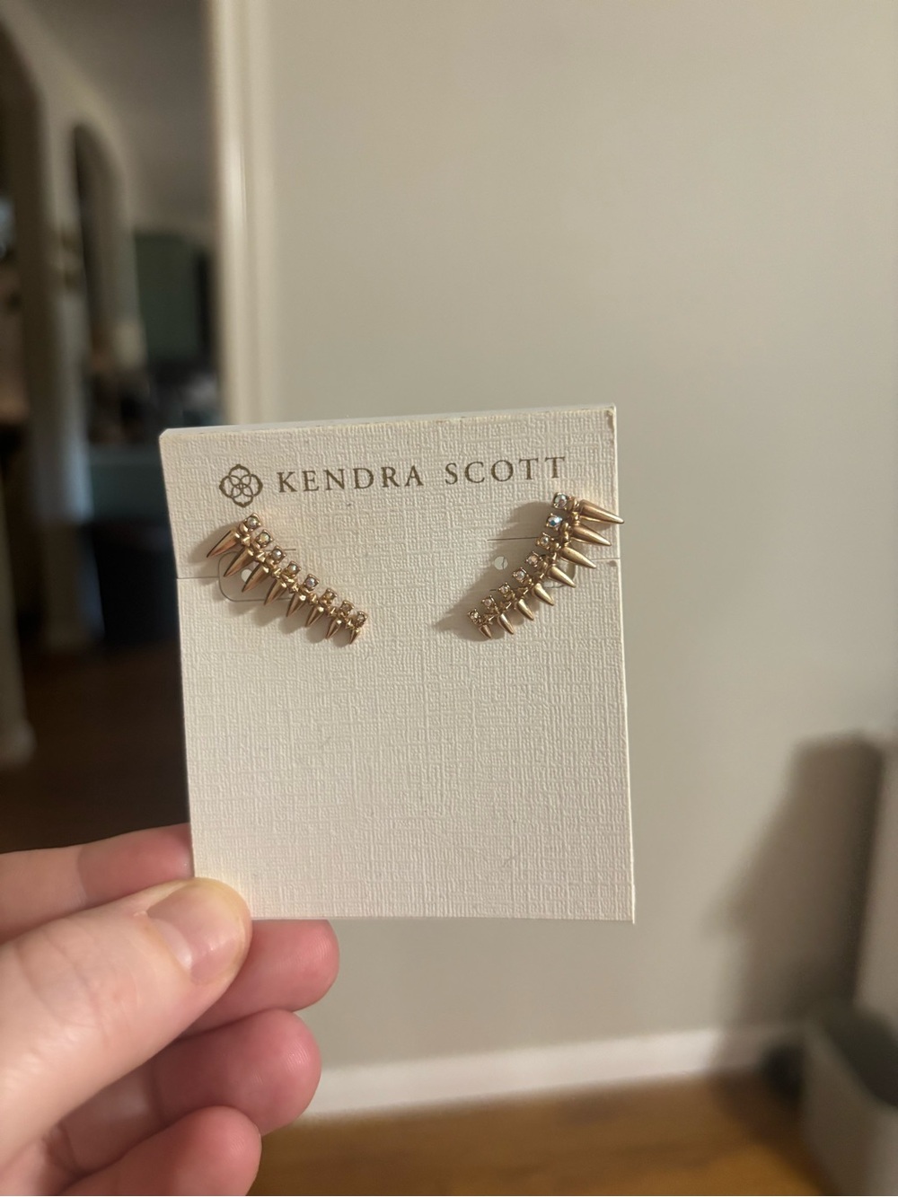 Kendra Scott Rose Gold Spike Ear Climbers